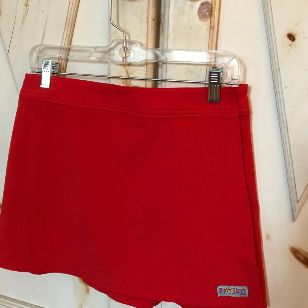 Red Rip Skirt- Hawaii, Size S